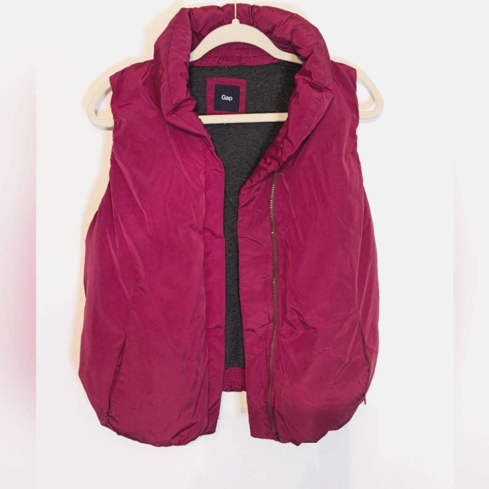 Gap Cranberry Puffer Vest